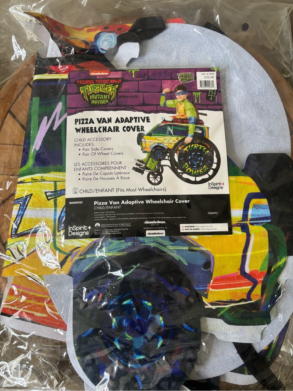 NWT Teenage Mutant Ninja Turtles Pizza Van Adaptive Wheelchair Cover